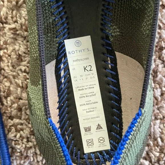 Rothy's The Kids Loafer in Olive Camo - Picture 4 of 6